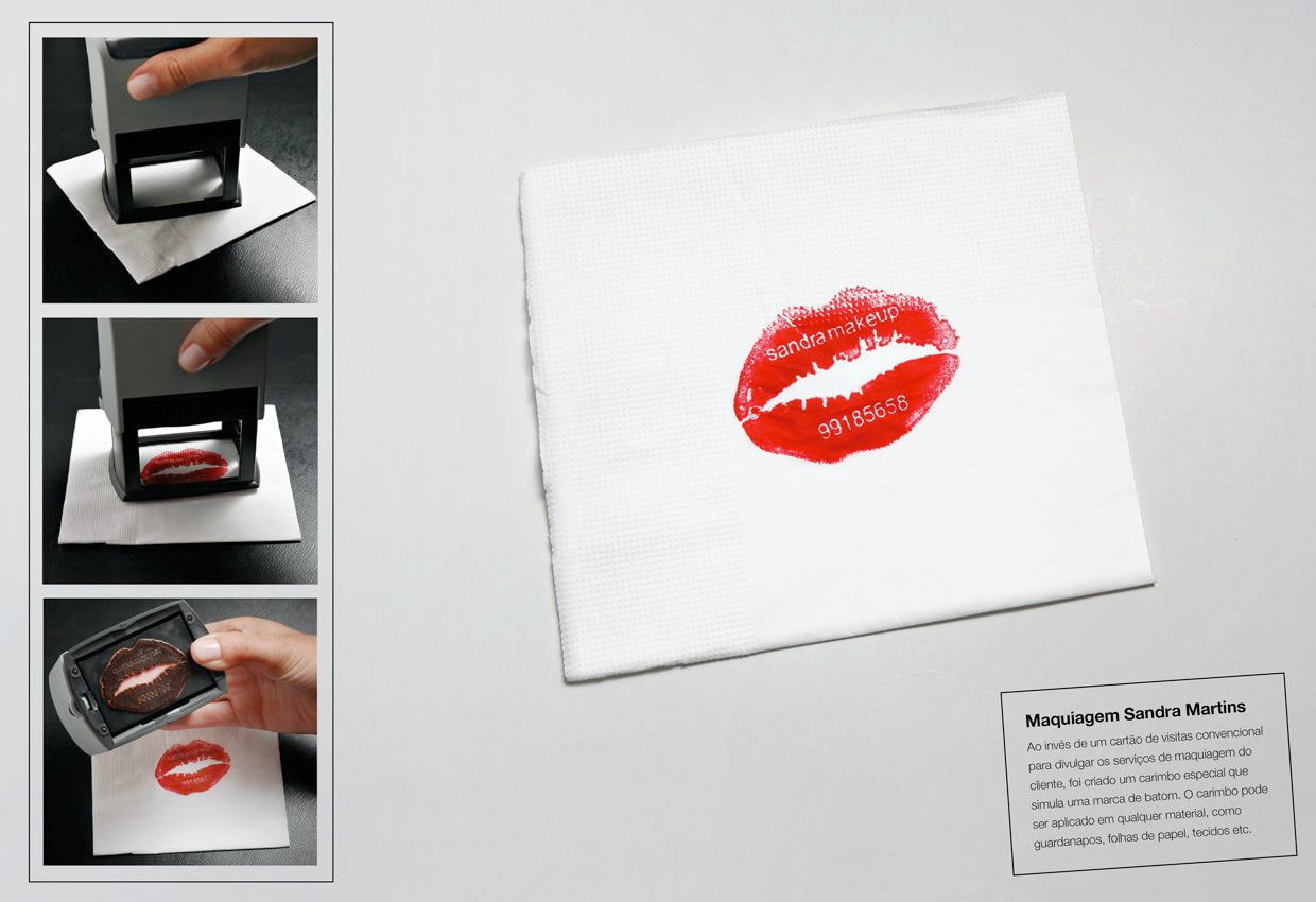 Lips Stamp Business Card
