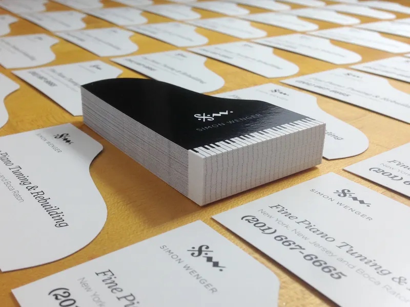 Piano Shaped Business Card