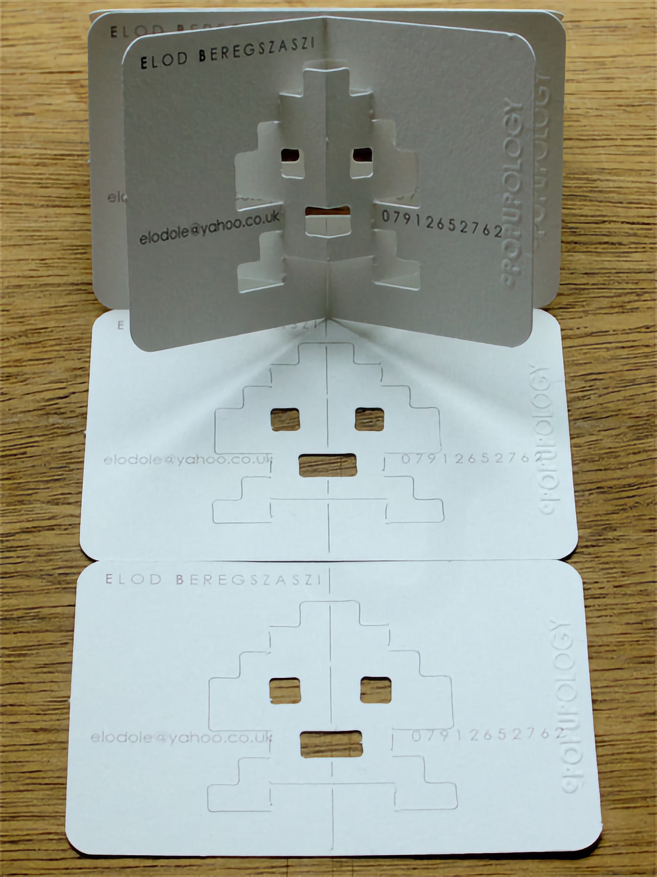 Space Invaders Business Card